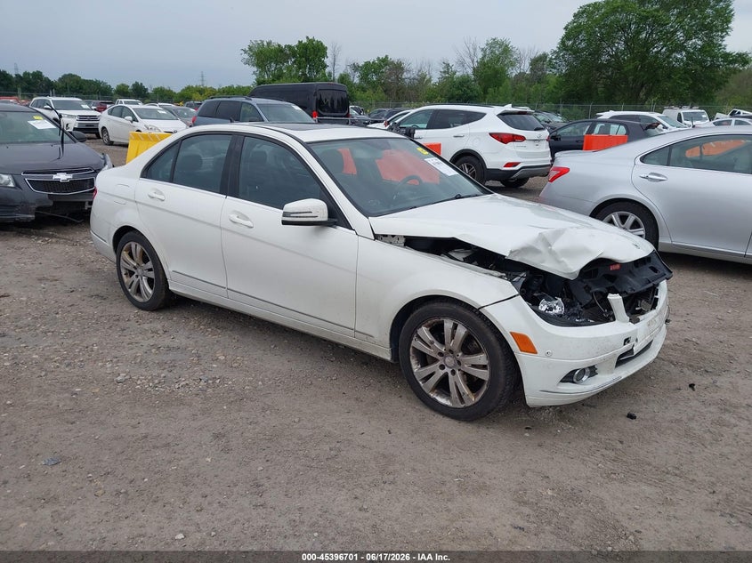 2011 Mercedes-benz C class VIN WDDGF8BB0BR139379 IAAI salvage auction — FRONT END, Clear (Wisconsin), sold $425 on 2026-07-09 (photo 1)