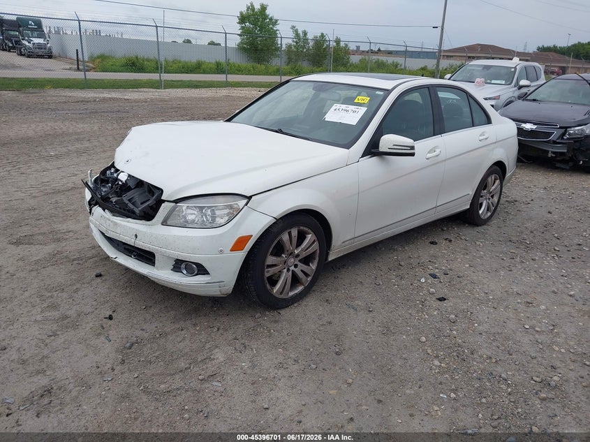 2011 Mercedes-benz C class VIN WDDGF8BB0BR139379 IAAI salvage auction — FRONT END, Clear (Wisconsin), sold $425 on 2026-07-09 (photo 2)
