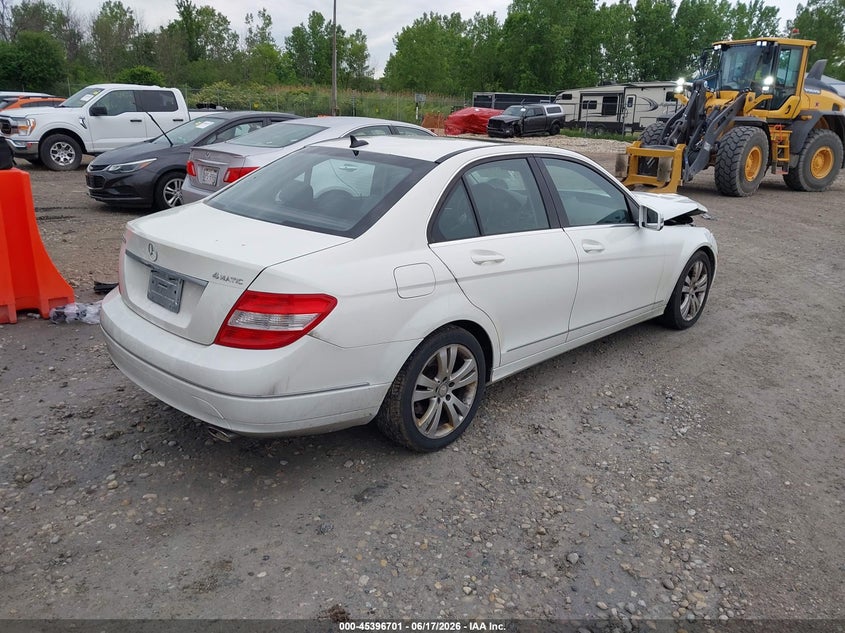 2011 Mercedes-benz C class VIN WDDGF8BB0BR139379 IAAI salvage auction — FRONT END, Clear (Wisconsin), sold $425 on 2026-07-09 (photo 4)