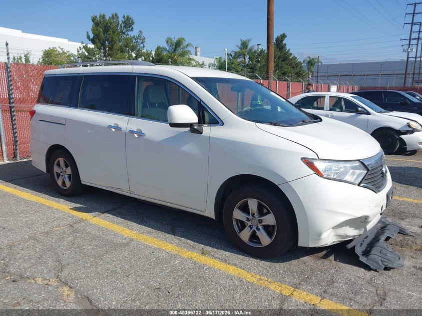 2017 Nissan Quest VIN JN8AE2KP1H9167555 IAAI salvage auction — FRONT END, Salvage (California), sold $1,050 on 2026-07-07 (photo 1)
