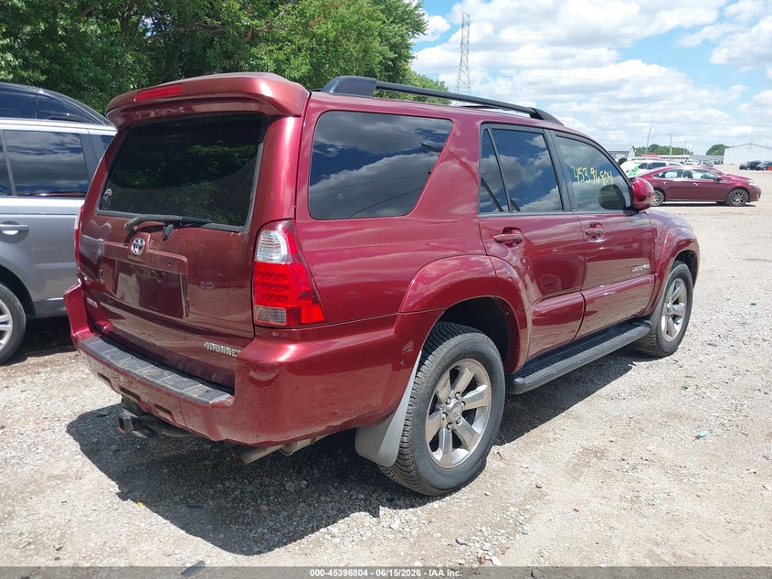 2007 Toyota 4runner VIN JTEBT17R978043026 IAAI salvage auction — LEFT REAR, Original (Ohio), sold $3,400 on 2026-07-08 (photo 4)