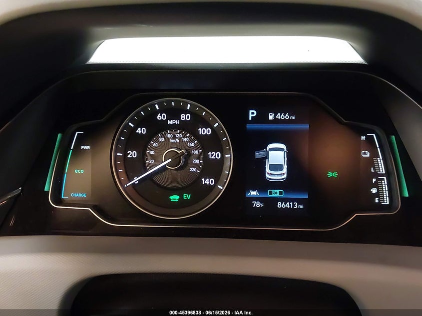 2020 Hyundai Ioniq hybrid VIN KMHC65LC9LU220115 IAAI salvage auction — FRONT & REAR, Sf97 (New York), sold $9,075 on 2026-07-23 (photo 7)