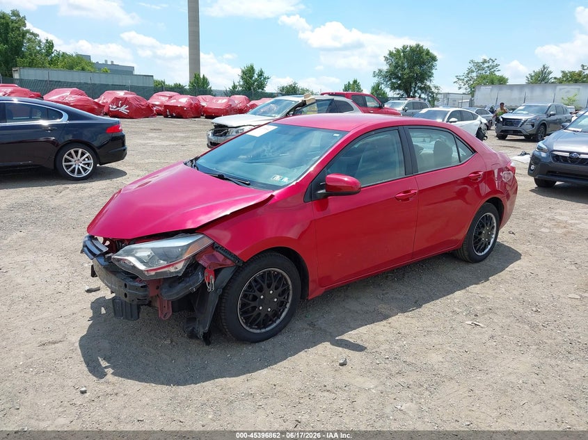 2016 Toyota Corolla VIN 5YFBURHE1GP557520 IAAI salvage auction — FRONT END, Salvage (Pennsylvania), sold $1,400 on 2026-07-17 (photo 2)