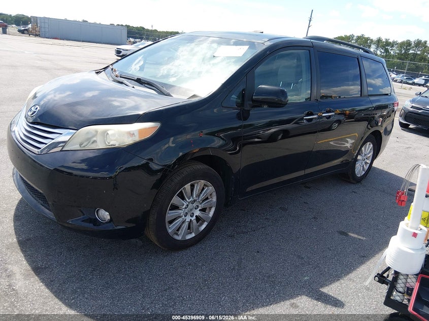 2011 Toyota Sienna VIN 5TDDK3DC3BS024956 IAAI salvage auction — MECHANICAL, Clear (South Carolina), sold $1,600 on 2026-07-29 (photo 2)