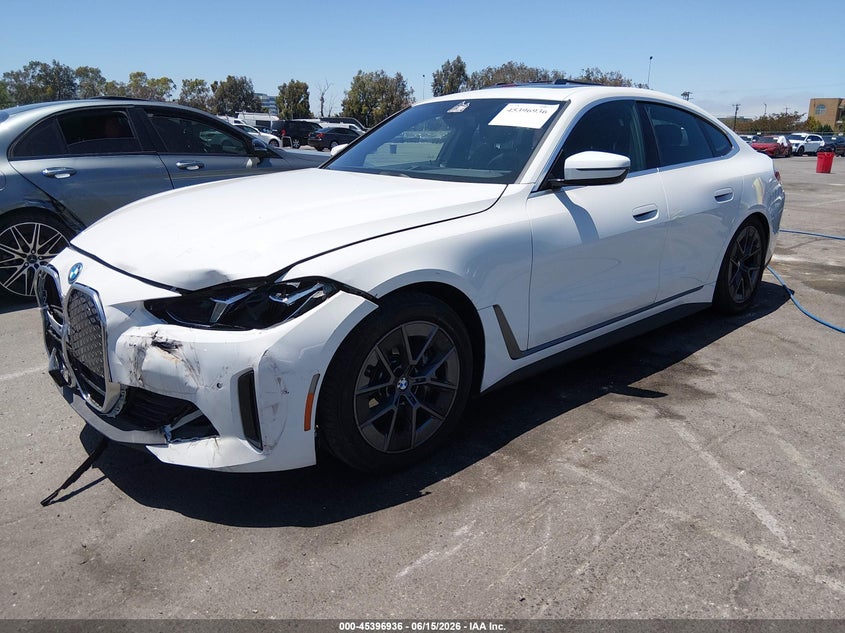 2025 BMW I4 VIN WBY23HD08SFT98632 IAAI salvage auction — FRONT END, Salvage (California), sold $22,750 on 2026-07-23 (photo 2)