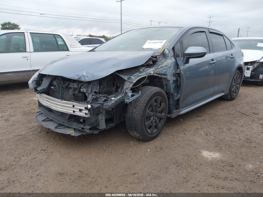 2022 Toyota Corolla VIN JTDEPMAE9N3001852 IAAI salvage auction — LEFT FRONT, Original (Texas), sold $4,300 on 2026-07-29 (photo 2)