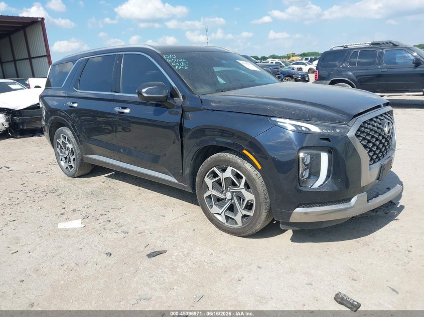 2022 Hyundai Palisade VIN KM8R7DHE7NU468216 IAAI salvage auction — FRONT END, Salvage Title, sold $13,800 on 2026-08-25 (photo 1)