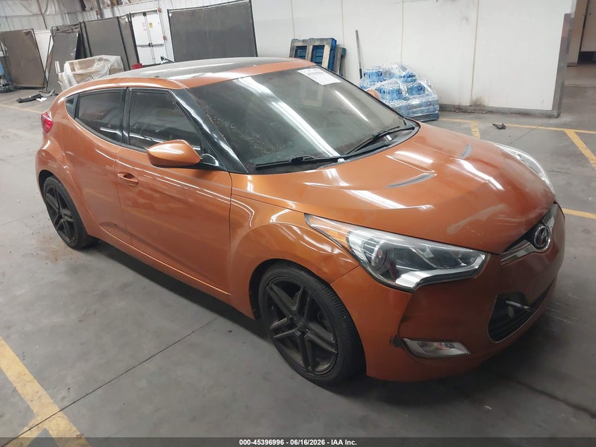 2013 Hyundai Veloster VIN KMHTC6AD0DU107729 IAAI salvage auction — REAR END, Salvage (Arizona), sold $1,150 on 2026-07-21 (photo 1)