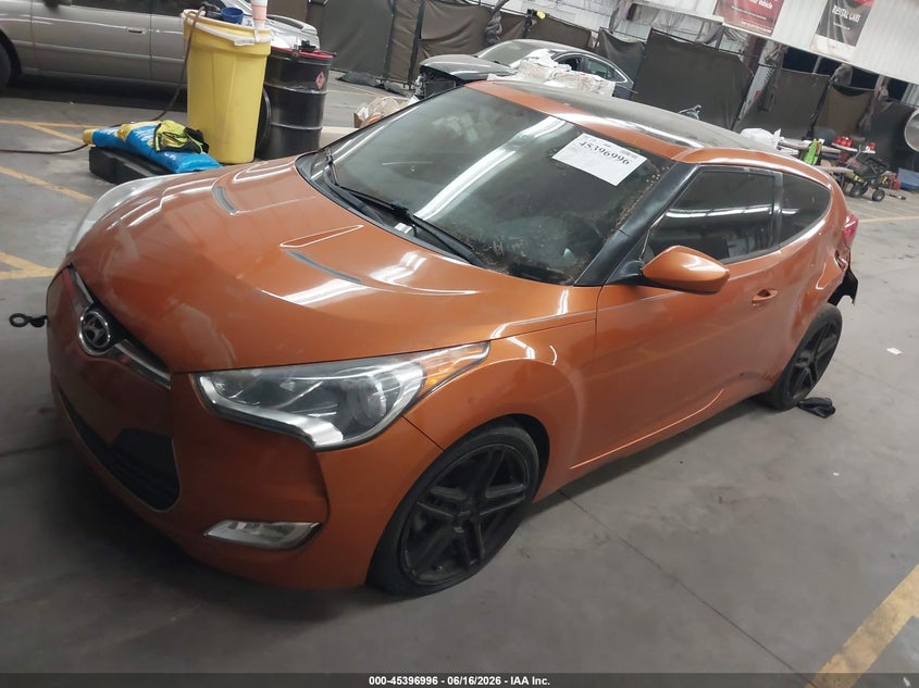 2013 Hyundai Veloster VIN KMHTC6AD0DU107729 IAAI salvage auction — REAR END, Salvage (Arizona), sold $1,150 on 2026-07-21 (photo 2)