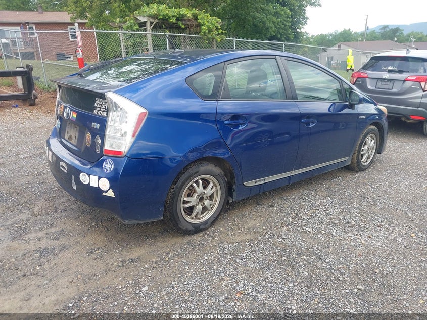 2011 Toyota Prius VIN JTDKN3DU7B5312749 IAAI salvage auction — NORMAL WEAR, Clear (Virginia), sold $725 on 2026-07-21 (photo 4)