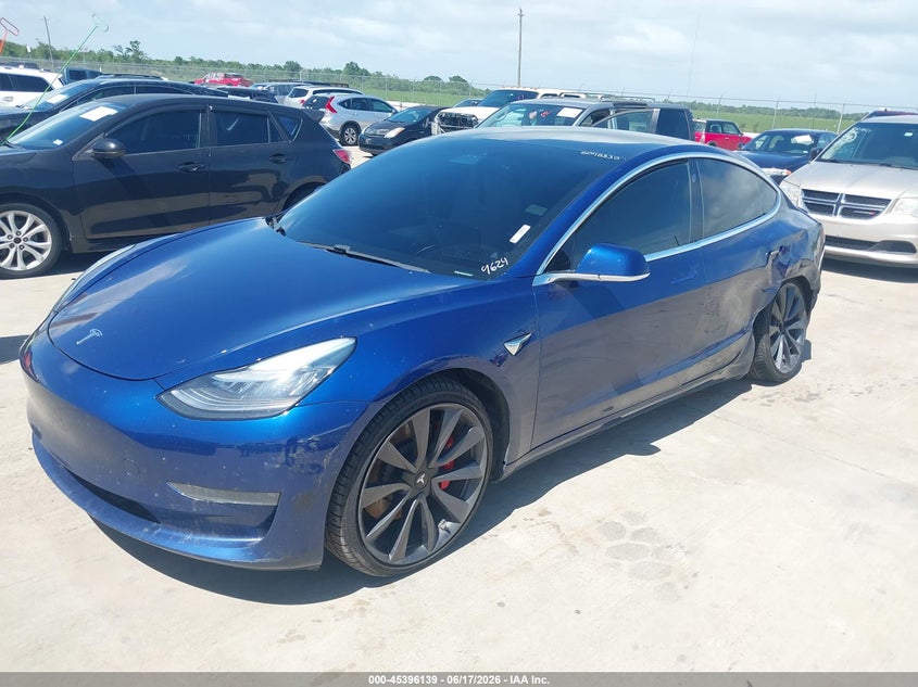 2020 Tesla Model 3 VIN 5YJ3E1EC9LF669624 IAAI salvage auction — REAR END, Salvage Title, sold $7,950 on 2026-09-02 (photo 2)