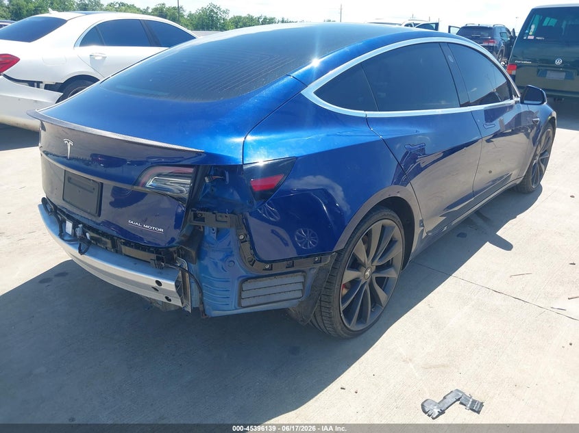 2020 Tesla Model 3 VIN 5YJ3E1EC9LF669624 IAAI salvage auction — REAR END, Salvage Title, sold $7,950 on 2026-09-02 (photo 4)