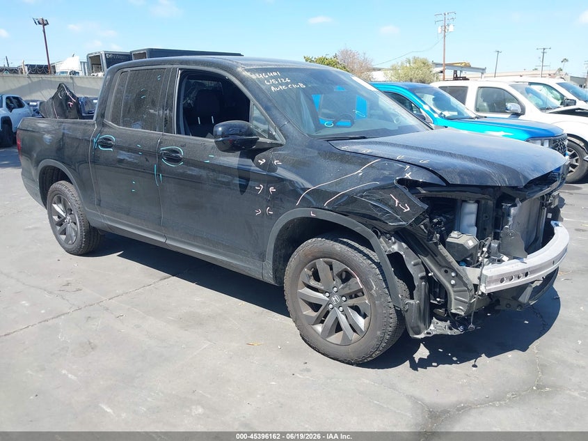 2025 Honda Ridgeline VIN 5FPYK3F18SB035024 IAAI salvage auction — RIGHT FRONT, Salvage Certificate (California), sold $13,300 on 2026-07-22 (photo 1)