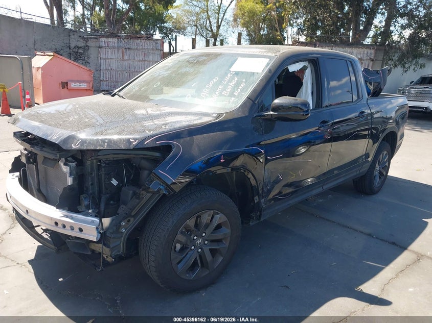 2025 Honda Ridgeline VIN 5FPYK3F18SB035024 IAAI salvage auction — RIGHT FRONT, Salvage Certificate (California), sold $13,300 on 2026-07-22 (photo 2)