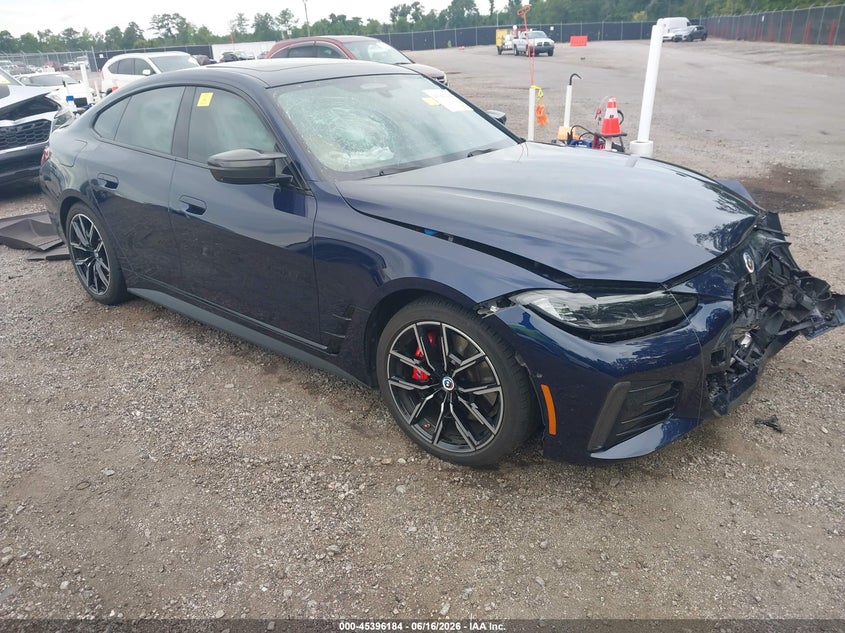 2023 BMW I4 VIN WBY33AW09PFP38452 IAAI salvage auction — FRONT END, Clear (South Carolina), sold $16,750 on 2026-08-20 (photo 1)