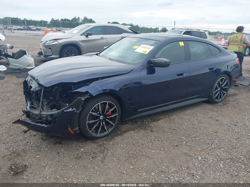 2023 BMW I4 VIN WBY33AW09PFP38452 IAAI salvage auction — FRONT END, Clear (South Carolina), sold $16,750 on 2026-08-20 (photo 2)