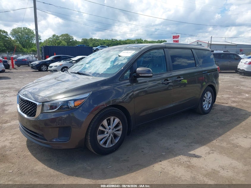 2017 Kia SEDONA VIN KNDMB5C12H6324721 IAAI salvage auction — FRONT END, Clear (Indiana), sold $5,100 on 2026-07-14 (photo 2)