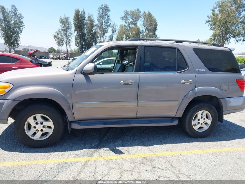 2001 Toyota Sequoia VIN 5TDZT38A71S049580 IAAI salvage auction — LEFT SIDE, Salvage (California), sold $925 on 2026-07-07 (photo 6)