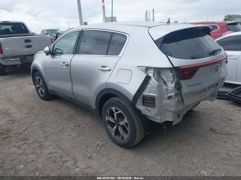 2021 Kia Sportage VIN KNDPM3AC8M7931288 IAAI salvage auction — REAR END, Salvage (Indiana), sold $3,850 on 2026-07-09 (photo 3)