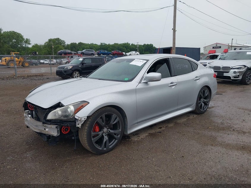 2013 Infiniti M VIN JN1BY1ARXDM604628 IAAI salvage auction — FRONT END, Clear (Indiana), sold $525 on 2026-07-28 (photo 2)