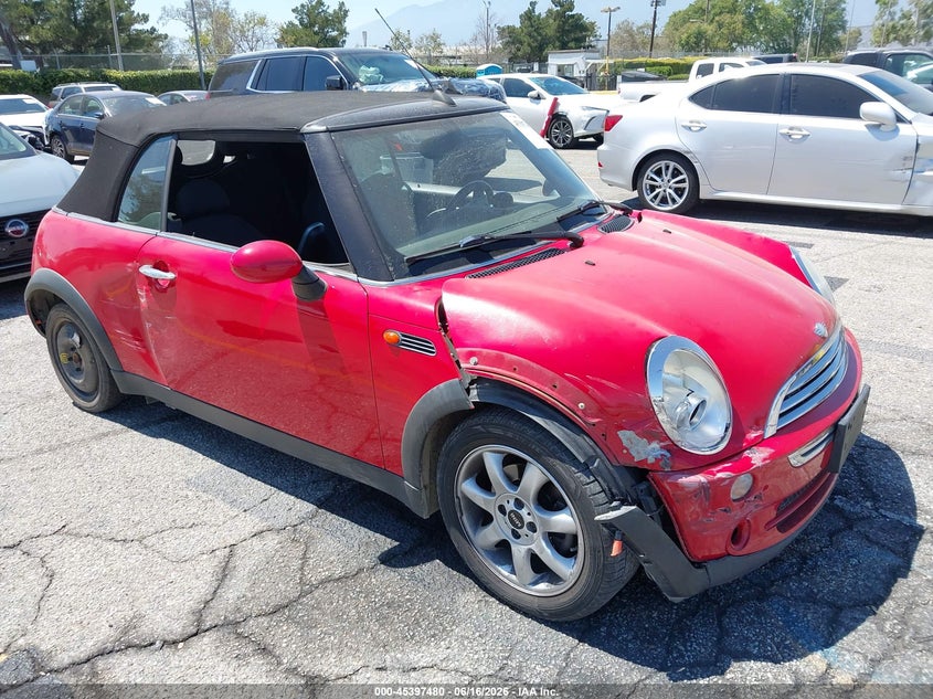 2008 Mini Cooper VIN WMWRF33538TG17983 IAAI salvage auction — FRONT END, Salvage (California), sold $50 on 2026-07-21 (photo 1)