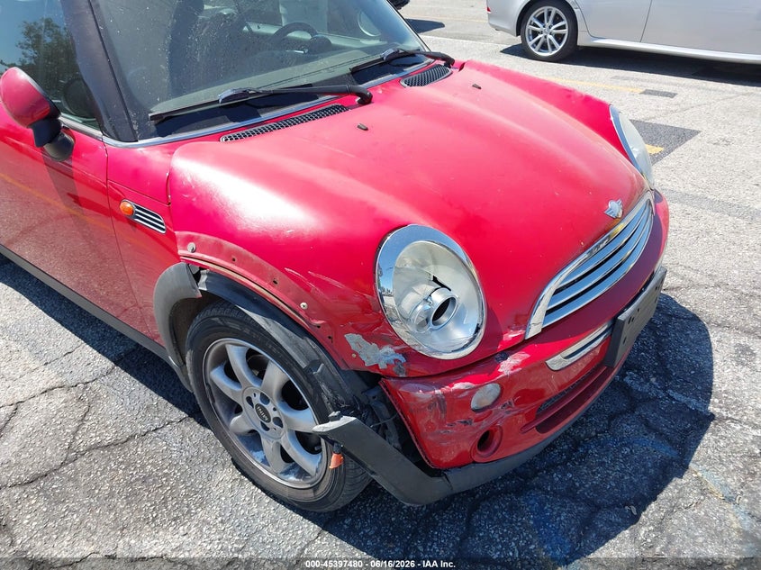 2008 Mini Cooper VIN WMWRF33538TG17983 IAAI salvage auction — FRONT END, Salvage (California), sold $50 on 2026-07-21 (photo 6)