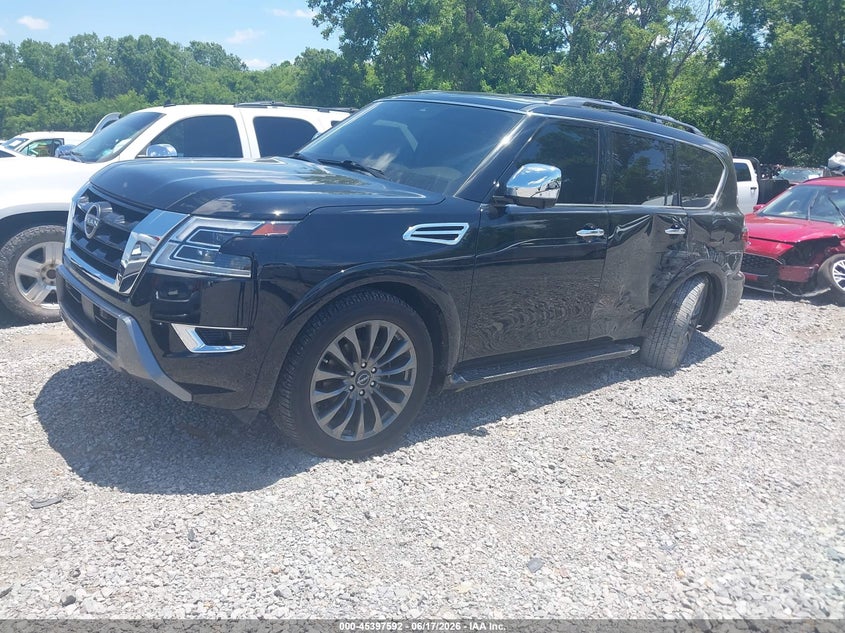 2023 Nissan Armada VIN JN8AY2CC8P9180532 IAAI salvage auction — LEFT SIDE, Salvage Title, sold $17,300 on 2026-07-23 (photo 2)