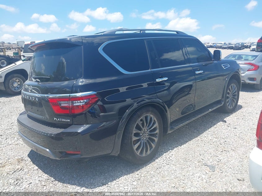 2023 Nissan Armada VIN JN8AY2CC8P9180532 IAAI salvage auction — LEFT SIDE, Salvage Title, sold $17,300 on 2026-07-23 (photo 4)