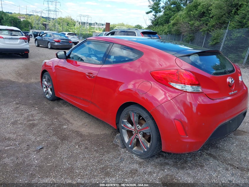 2012 Hyundai Veloster VIN KMHTC6AD0CU024901 IAAI salvage auction — NORMAL WEAR, Clear (Pennsylvania), sold $875 on 2026-07-10 (photo 3)