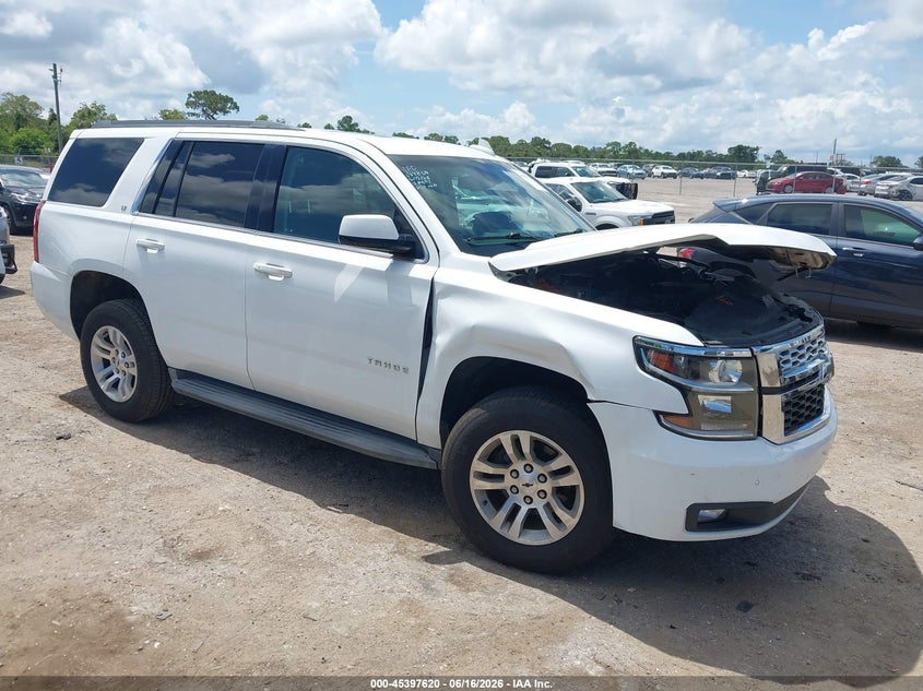 2019 Chevrolet Tahoe VIN 1GNSCBKC2KR285552 IAAI salvage auction — LEFT FRONT, Rebuildable (Florida), sold $4,450 on 2026-07-18 (photo 1)