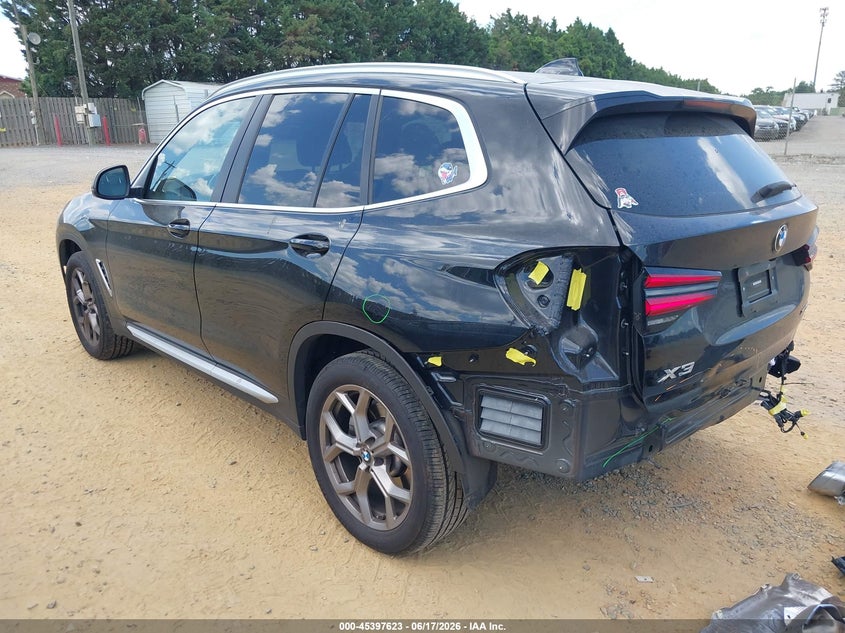 2022 BMW X3 VIN 5UX53DP06N9L47103 IAAI salvage auction — REAR END, Salvage (Virginia), sold $19,300 on 2026-07-17 (photo 3)