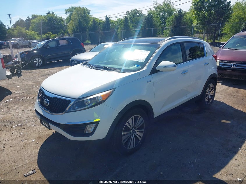 2016 Kia Sportage VIN KNDPCCAC6G7862334 IAAI salvage auction — NORMAL WEAR, Clear (Virginia), sold $2,300 on 2026-07-28 (photo 2)