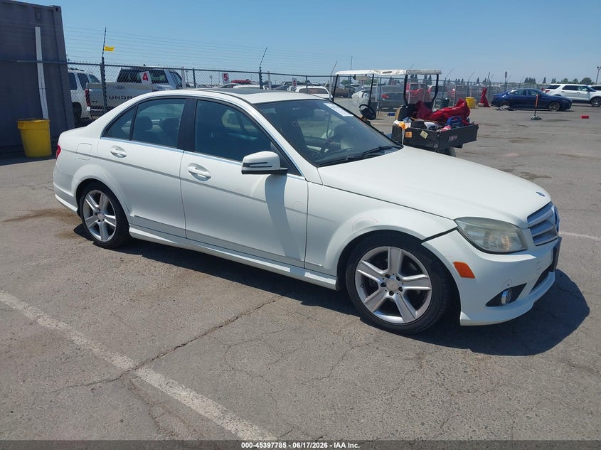 2010 Mercedes-benz C-klasse VIN WDDGF5EB5AR090642 IAAI salvage auction — LEFT FRONT, Salvage (California), sold $450 on 2026-07-11 (photo 1)