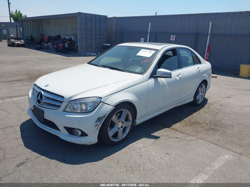 2010 Mercedes-benz C-klasse VIN WDDGF5EB5AR090642 IAAI salvage auction — LEFT FRONT, Salvage (California), sold $450 on 2026-07-11 (photo 2)