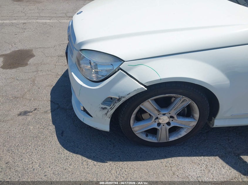 2010 Mercedes-benz C-klasse VIN WDDGF5EB5AR090642 IAAI salvage auction — LEFT FRONT, Salvage (California), sold $450 on 2026-07-11 (photo 6)