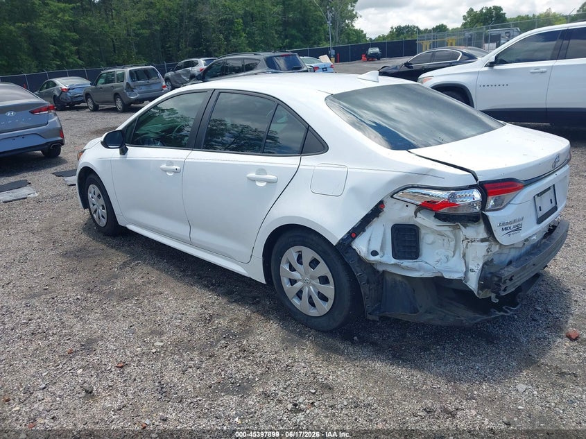 2020 Toyota Corolla VIN 5YFDPRAE4LP052396 IAAI salvage auction — REAR END, Salvage (South Carolina), sold $3,700 on 2026-07-22 (photo 3)