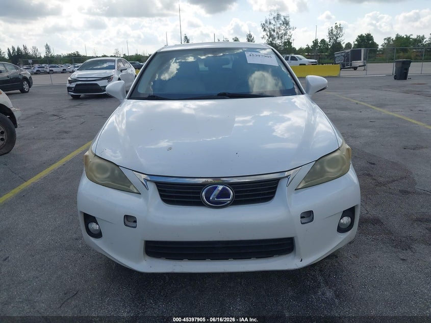 2012 Lexus Ct VIN JTHKD5BH2C2098758 IAAI salvage auction — NORMAL WEAR, Salvage Title, sold $4,900 on 2026-07-30 (photo 6)