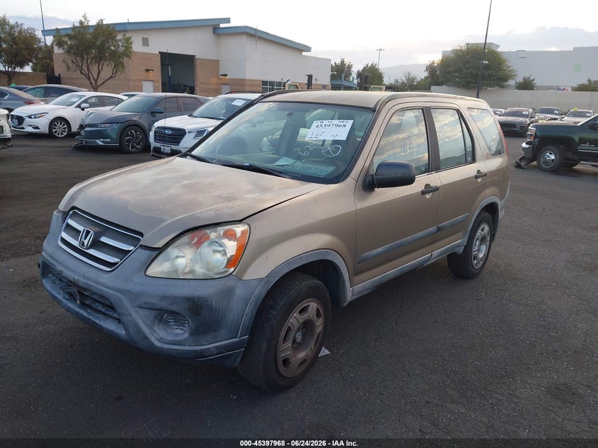 2005 Honda Cr-v VIN JHLRD685X5C002409 IAAI salvage auction — RIGHT FRONT, Salvage Certificate (California), sold $925 on 2026-07-17 (photo 2)