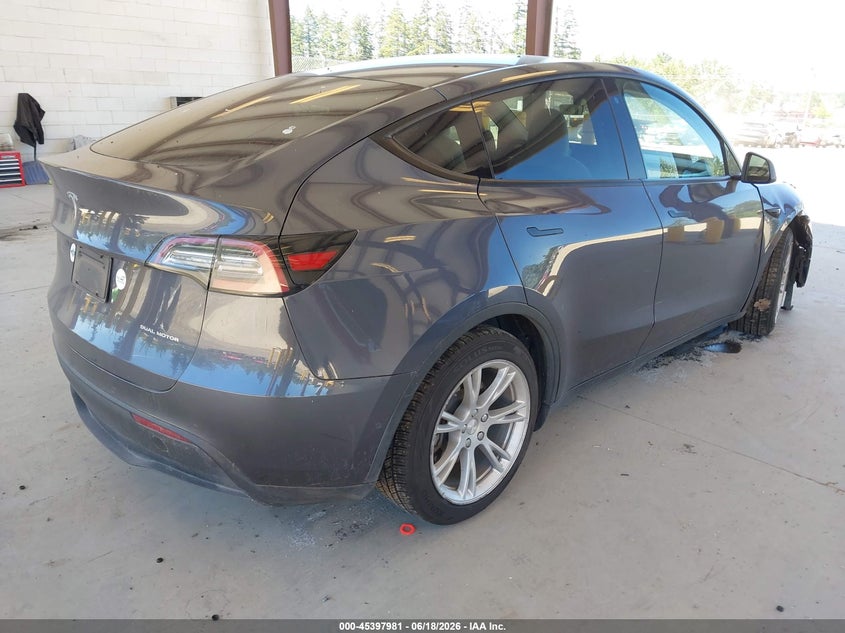 2020 Tesla Model y VIN 5YJYGDEE1LF018006 IAAI salvage auction — FRONT END, Salvage Title, sold $6,800 on 2026-07-23 (photo 4)