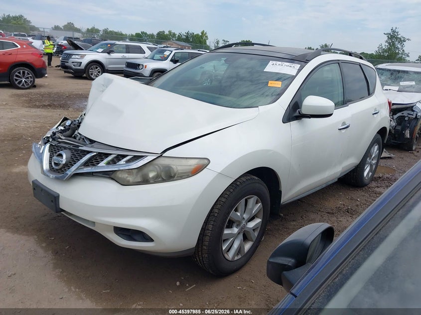 2012 Nissan Murano VIN JN8AZ1MW4CW207494 IAAI salvage auction — FRONT END, Salvage (Ohio), sold $25 on 2026-07-16 (photo 2)