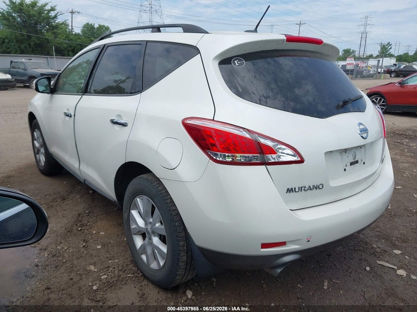 2012 Nissan Murano VIN JN8AZ1MW4CW207494 IAAI salvage auction — FRONT END, Salvage (Ohio), sold $25 on 2026-07-16 (photo 3)