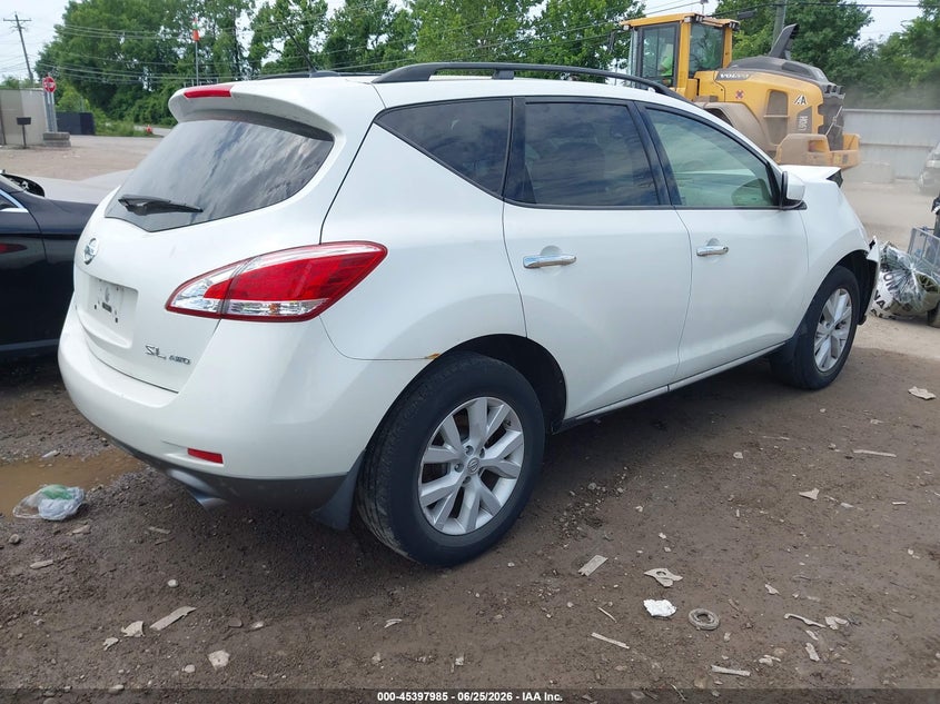2012 Nissan Murano VIN JN8AZ1MW4CW207494 IAAI salvage auction — FRONT END, Salvage (Ohio), sold $25 on 2026-07-16 (photo 4)