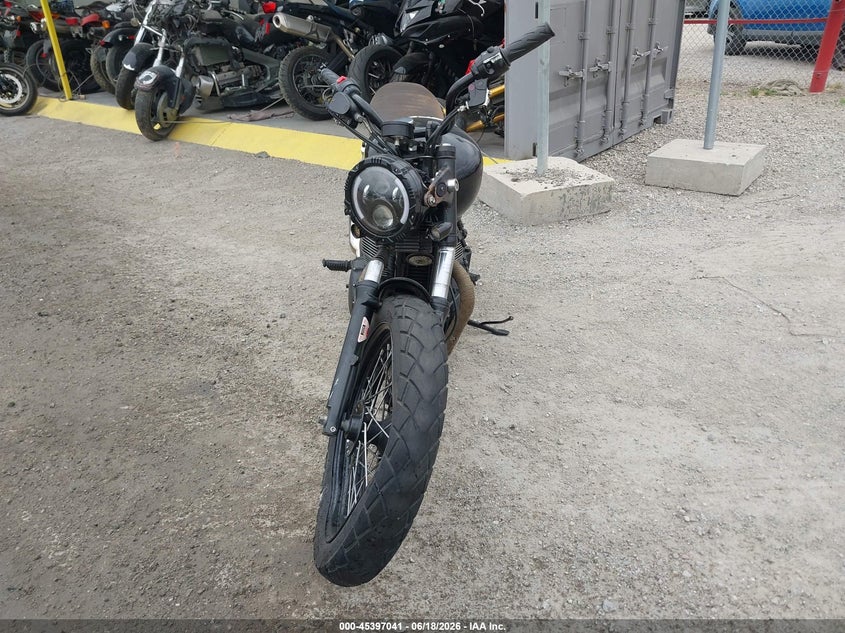 2015 Triumph motorcycle Bonneville VIN SMT910K12FT667722 IAAI salvage auction — FRONT END, Salvage (California), sold $300 on 2026-07-17 (photo 5)
