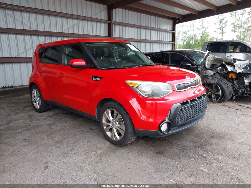 2016 Kia Soul VIN KNDJP3A55G7819048 IAAI salvage auction — LEFT SIDE, Rebuildable (Florida), sold $350 on 2026-07-28 (photo 1)