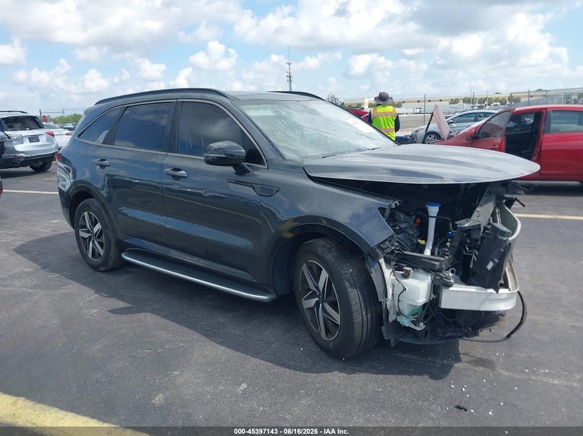 2021 Kia Sorento VIN 5XYRL4LC2MG018592 IAAI salvage auction — LEFT FRONT, Certificate Of Destruction (Florida), sold $4,600 on 2026-07-30 (photo 1)