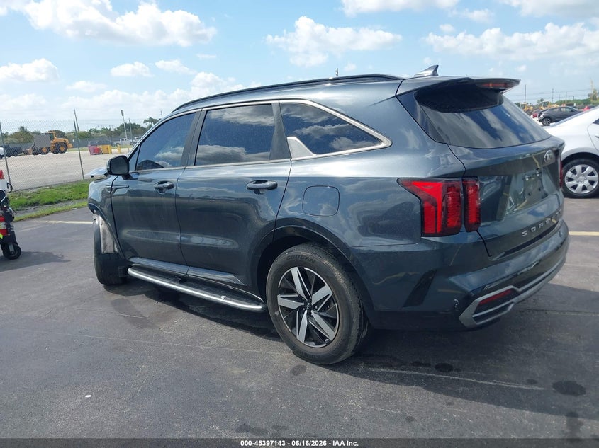 2021 Kia Sorento VIN 5XYRL4LC2MG018592 IAAI salvage auction — LEFT FRONT, Certificate Of Destruction (Florida), sold $4,600 on 2026-07-30 (photo 3)