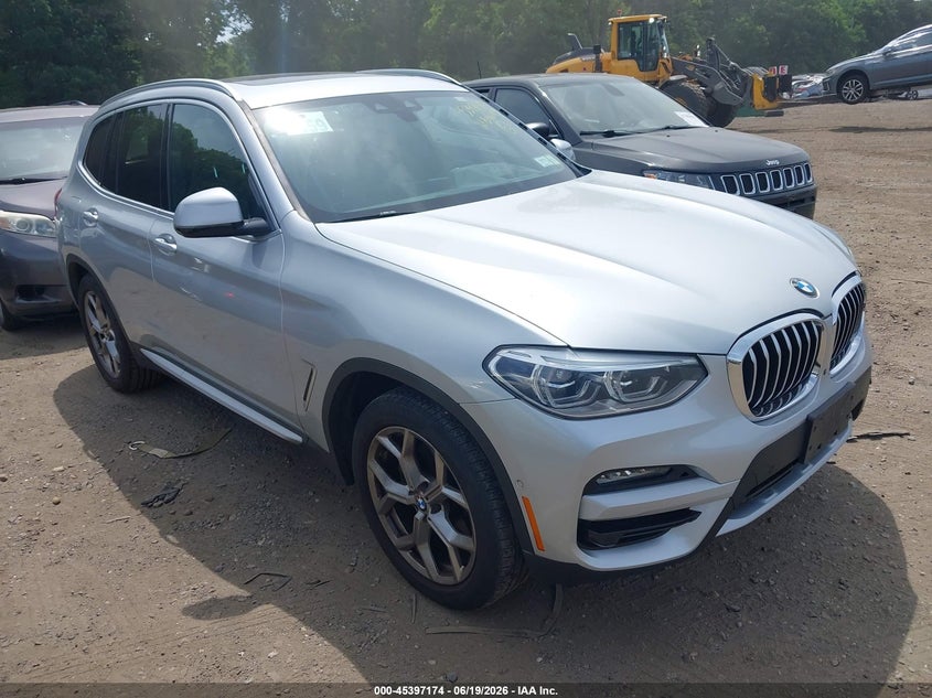 2021 BMW X3 VIN 5UXTY5C02M9G54256 IAAI salvage auction — LEFT SIDE, Mv-907A (New York), sold $9,800 on 2026-07-21 (photo 1)
