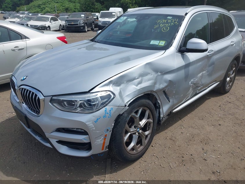 2021 BMW X3 VIN 5UXTY5C02M9G54256 IAAI salvage auction — LEFT SIDE, Mv-907A (New York), sold $9,800 on 2026-07-21 (photo 6)