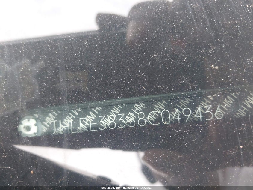2008 Honda Cr-v VIN JHLRE38388C049436 IAAI salvage auction — FRONT END, Nrc Lienholder Repossession Paperwork (Texas), sold $1,300 on 2026-07-16 (photo 9)