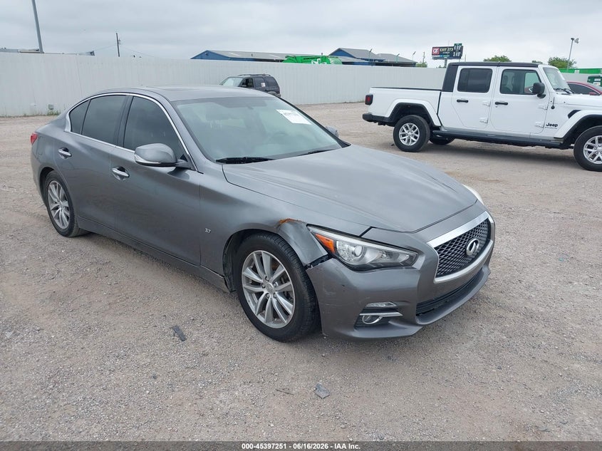 2015 Infiniti Q50 VIN JN1BV7AP8FM341505 IAAI salvage auction — NORMAL WEAR, Original (Texas), sold $1,825 on 2026-07-21 (photo 1)
